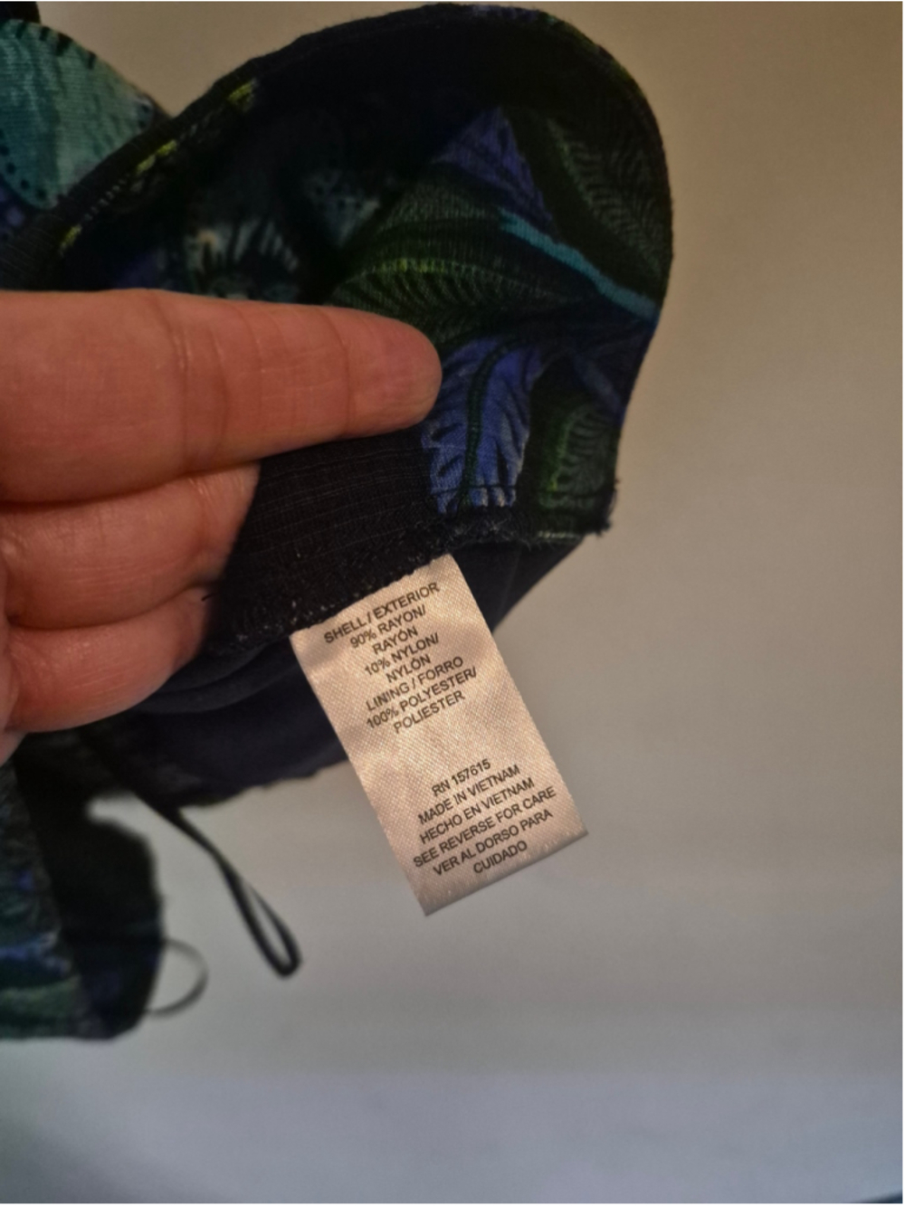 Women's Rachel Zoe Crop Top Size L Blue Green Floral Print - Picture 5 of 9